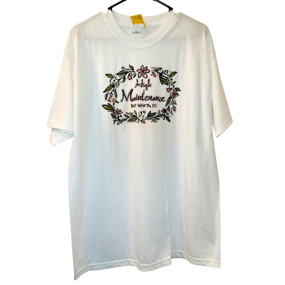 Vintage Big Dogs High Maintenance But Worth It Tee Size L New